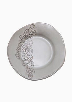 Lace Salad Plate | Gunmetal