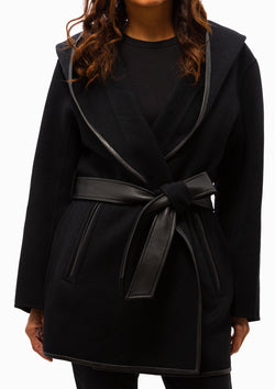 Amina Robe Jacket | Black