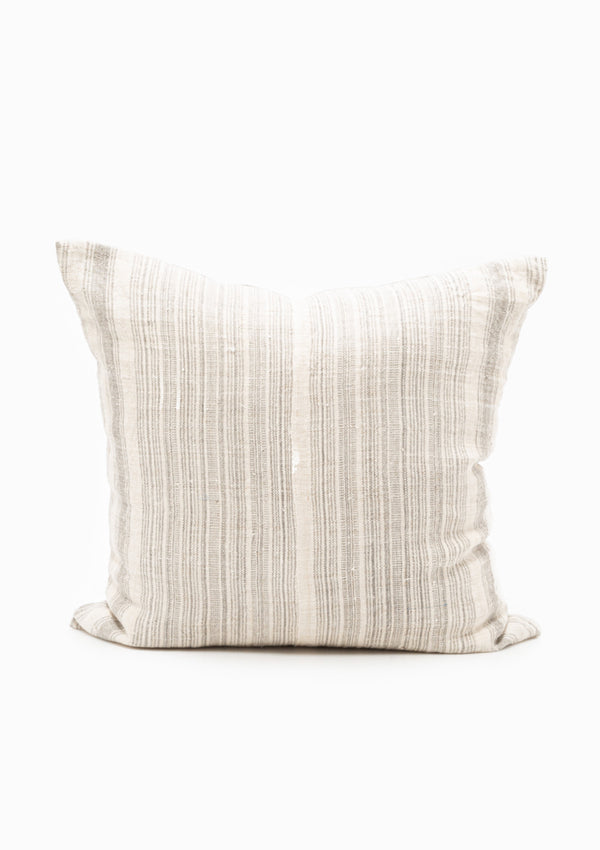 Multi Stripe Natural Grain Sack Pillow | 20"x20"