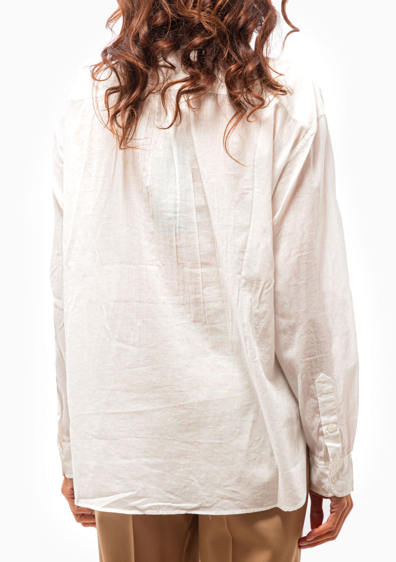 Daniel Voile Tuxedo Shirt | Ivory