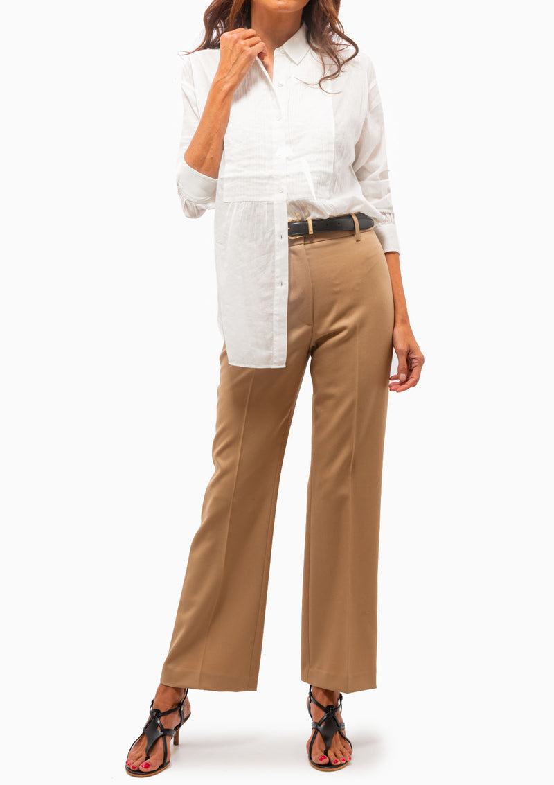 Daniel Voile Tuxedo Shirt | Ivory