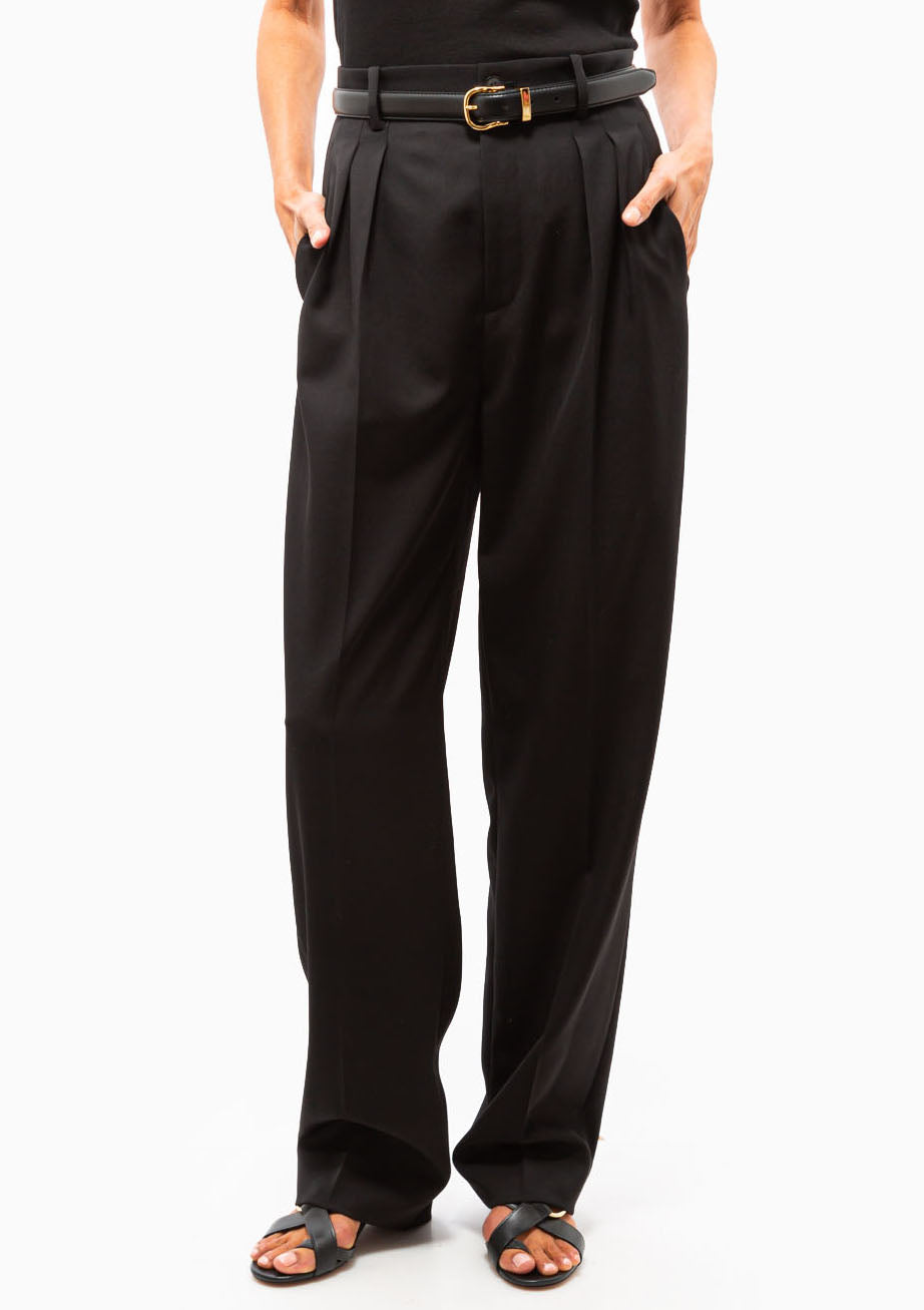 Etienne Pleated Pant | Black