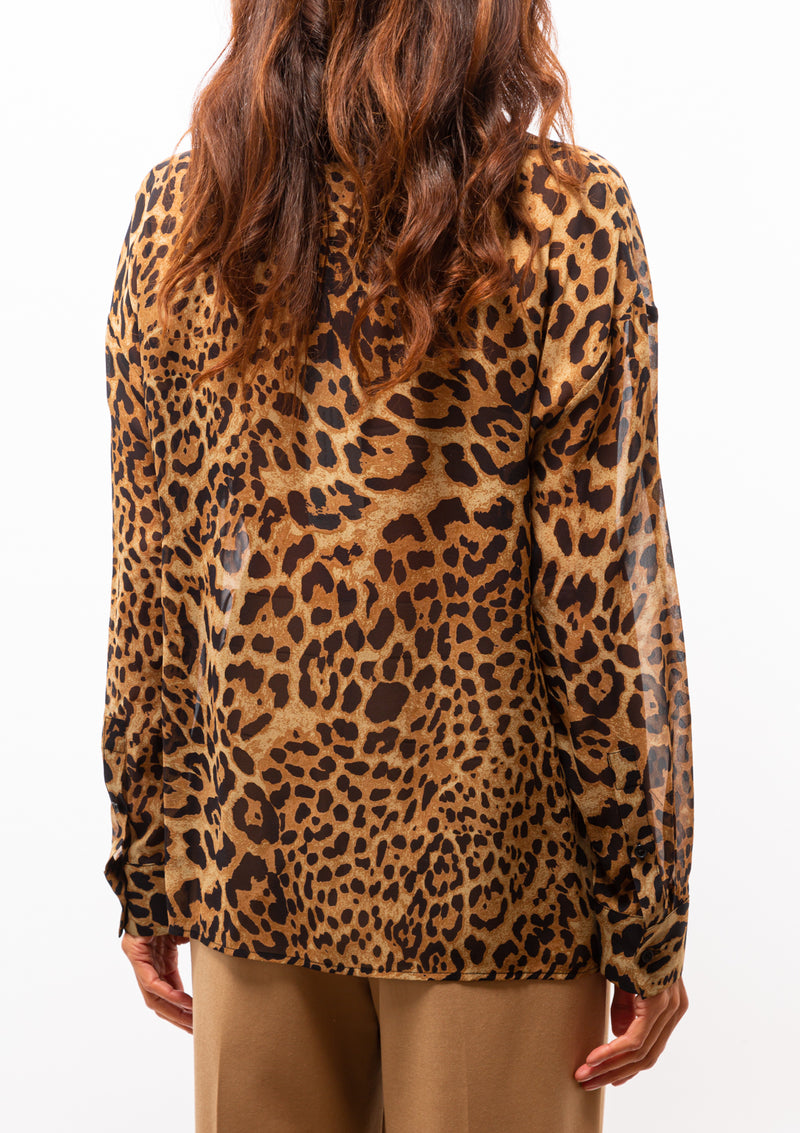 Mathys Shirt | Brown Leopard Print