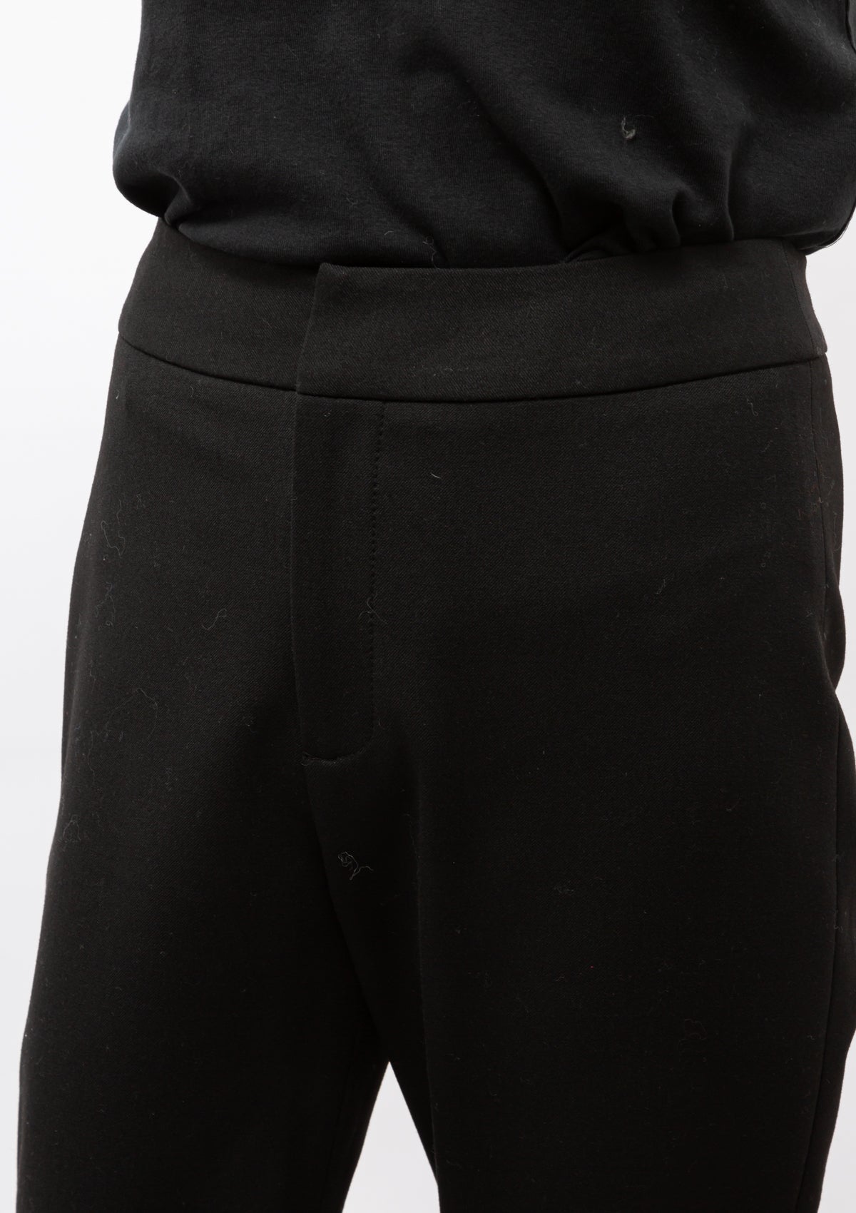 High Waisted Side Slit Pant | Black