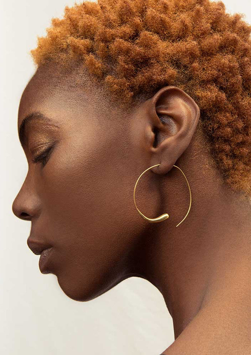 Dash Hoops | Gold Plated Brass
