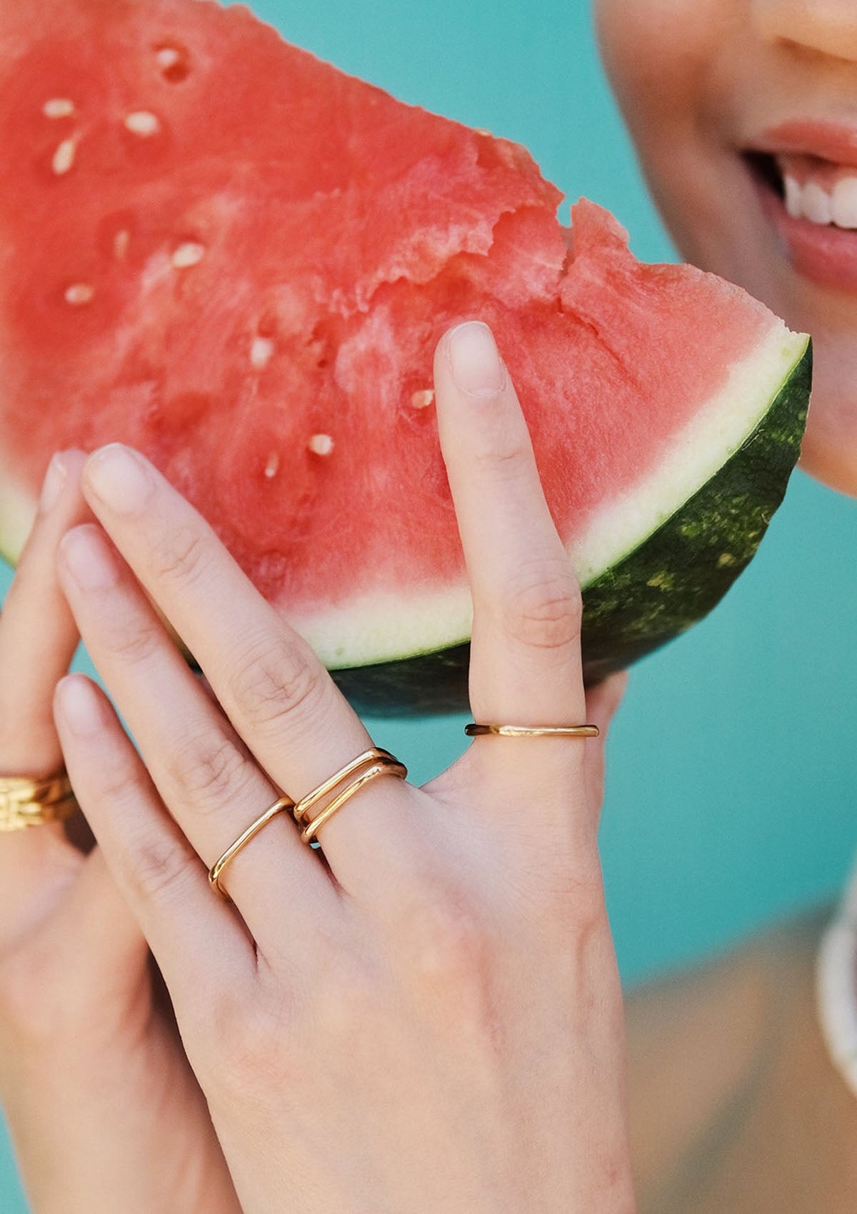 Laini Stacking Rings | Gold Plated Brass