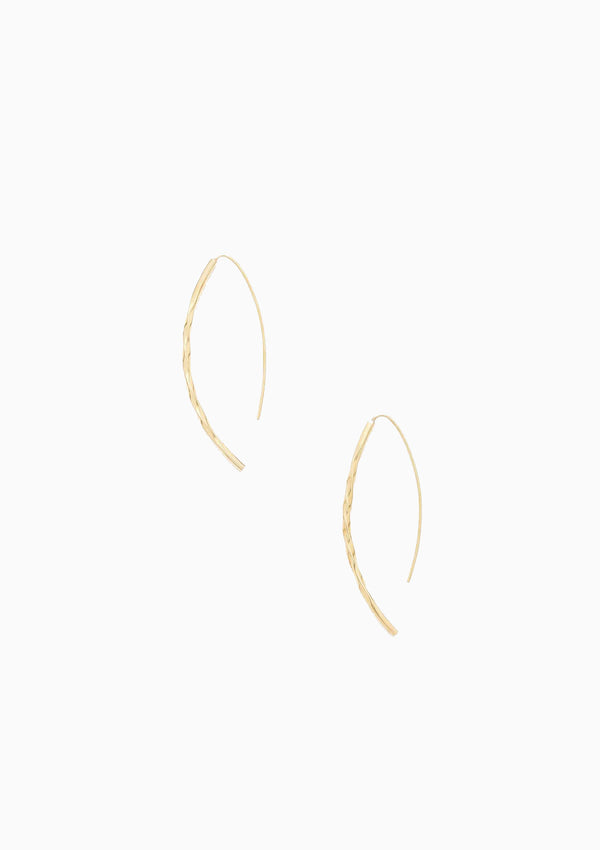 Twist Bow Earrings | Gold Plated Brass