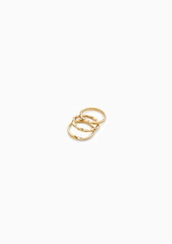Twist Stacked Rings | Gold