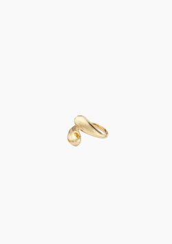 Twisted Dash Ring | Gold Plated Brass