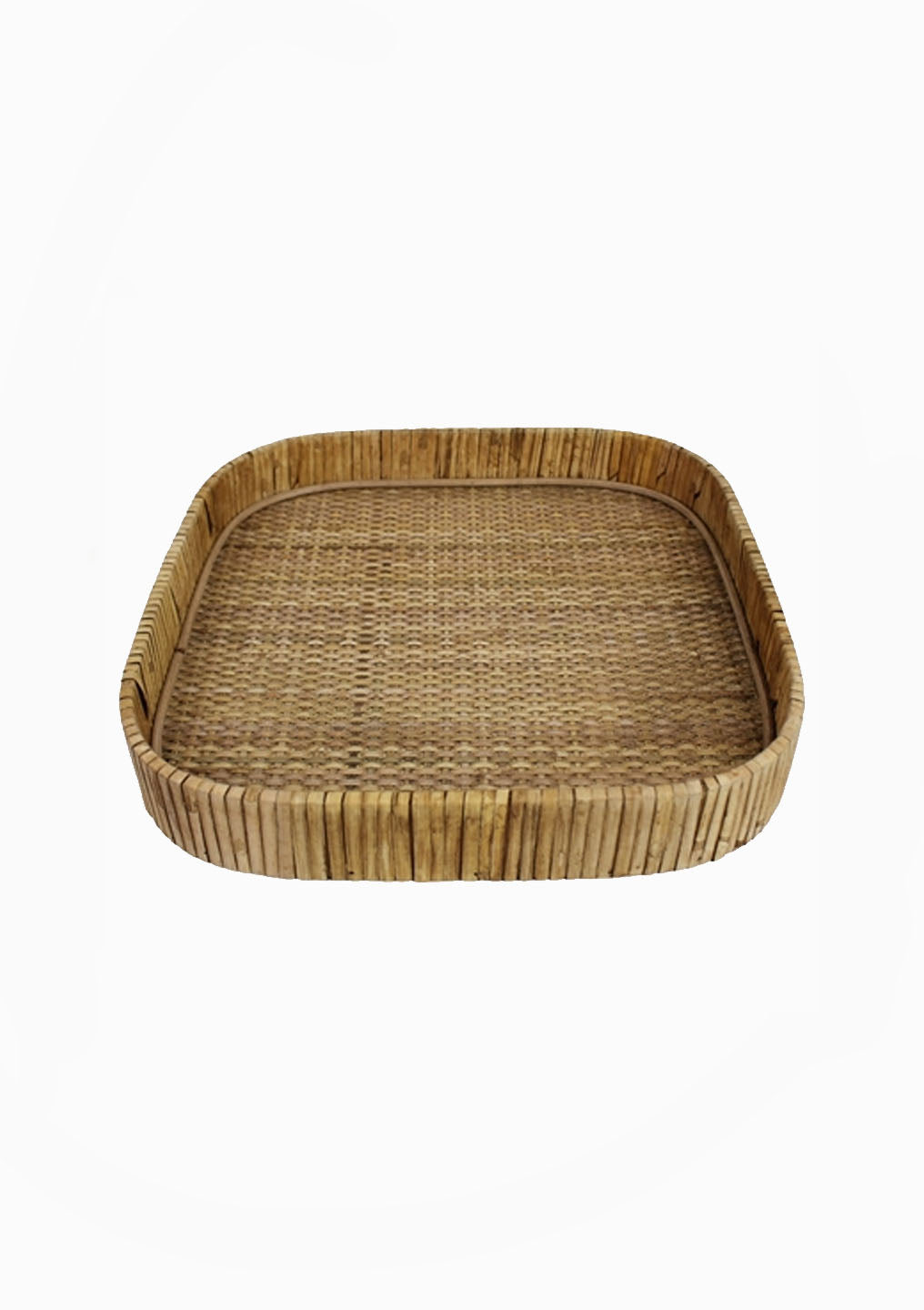Square Rattan Cayman Tray | Large