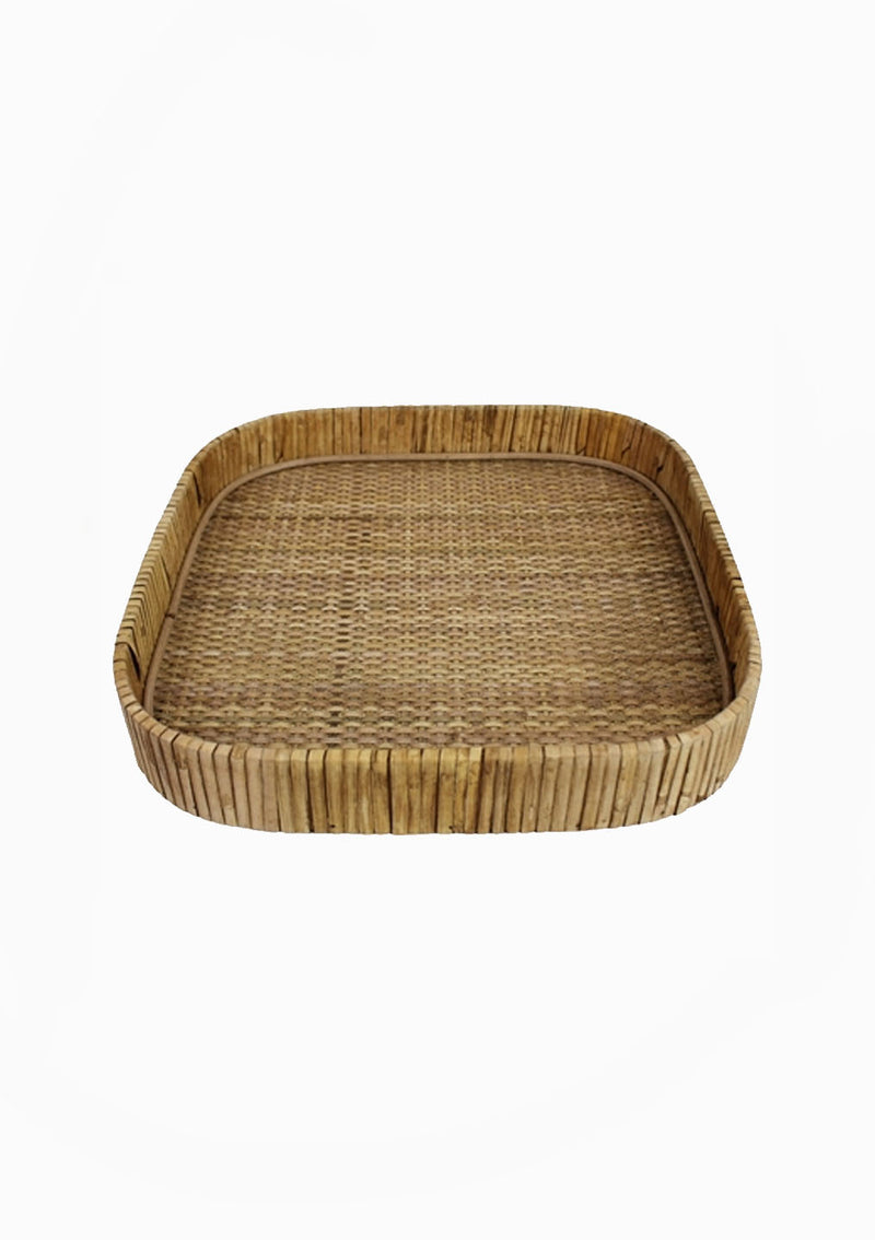 Square Rattan Cayman Tray | Large