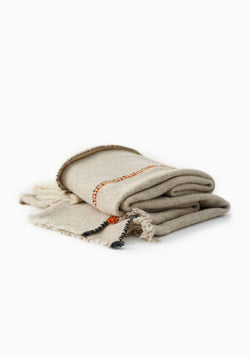Criss-Cross Throw, Grey/Off White | 55" x 71"
