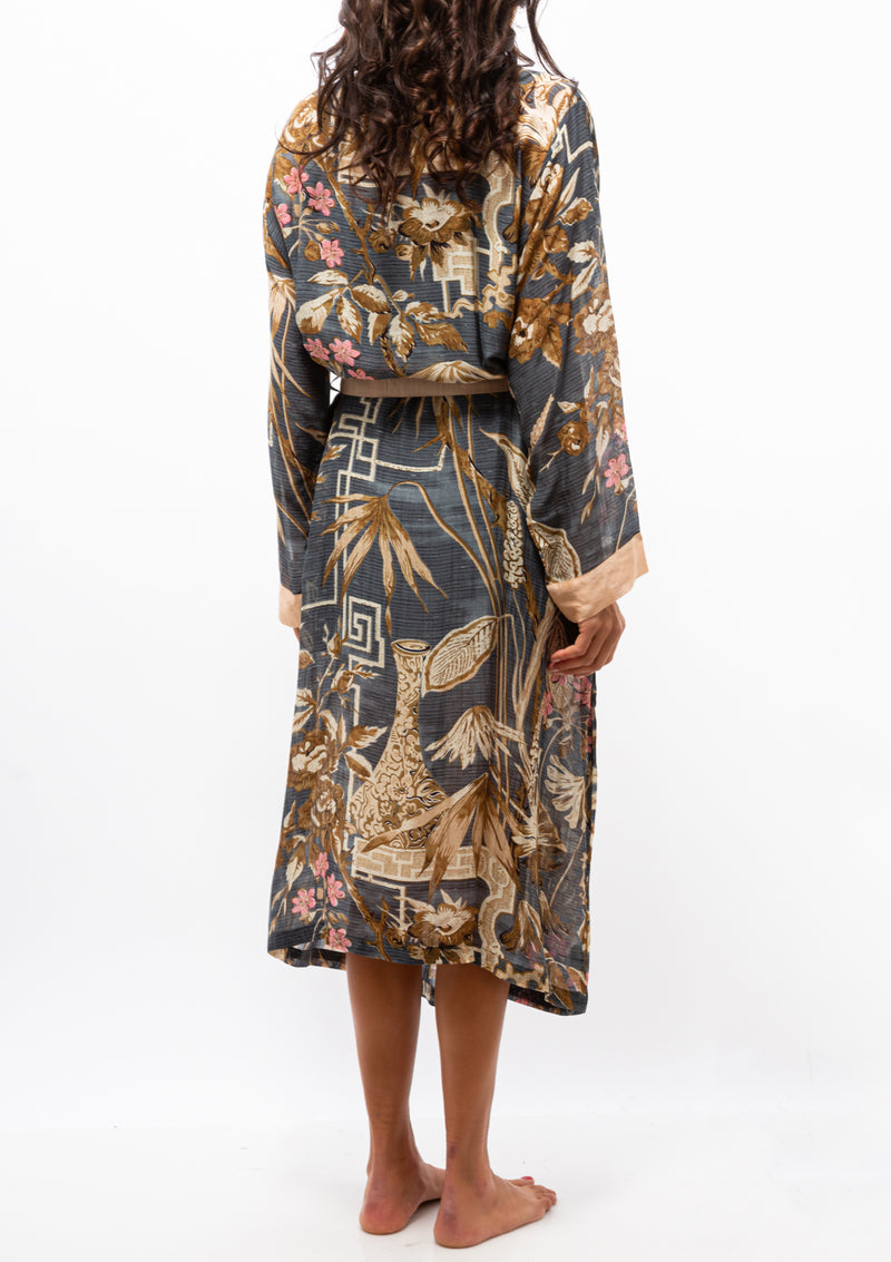 Bamboo Robe Gown | Slate