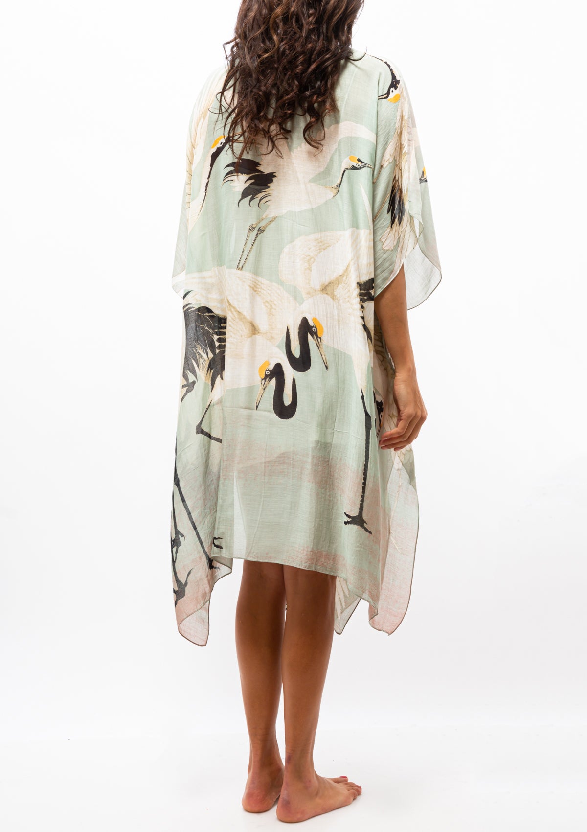 Heron Long Kimono | Aqua