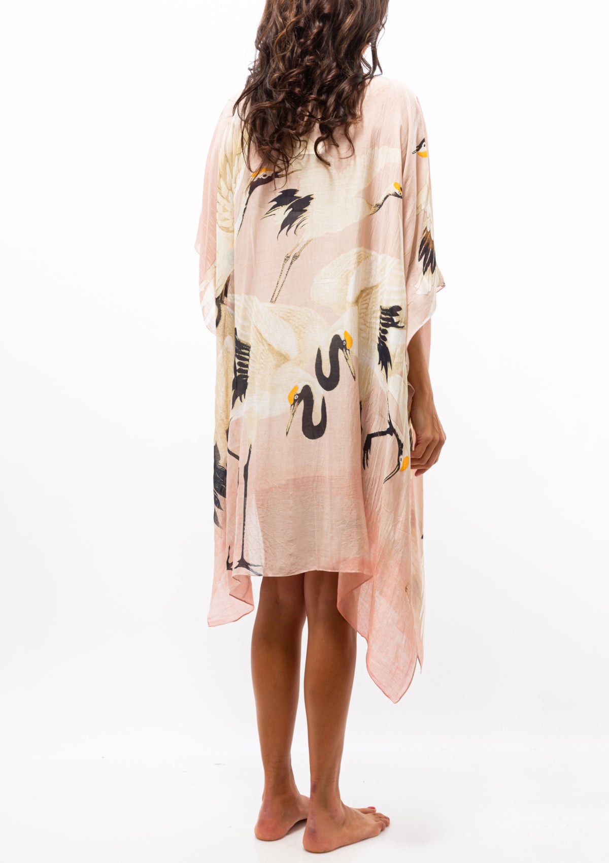 Heron Long Kimono | Pink