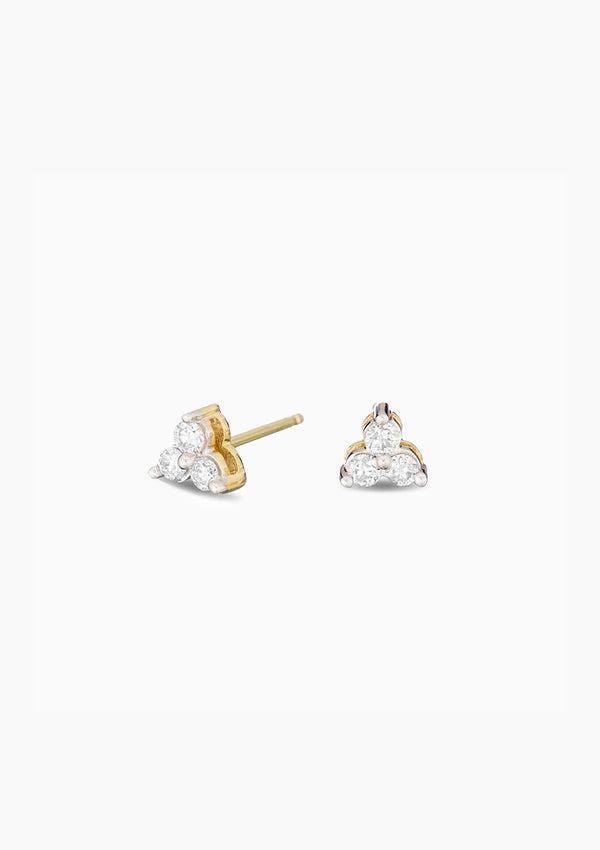 Diamond Cluster Posts | Yellow Gold