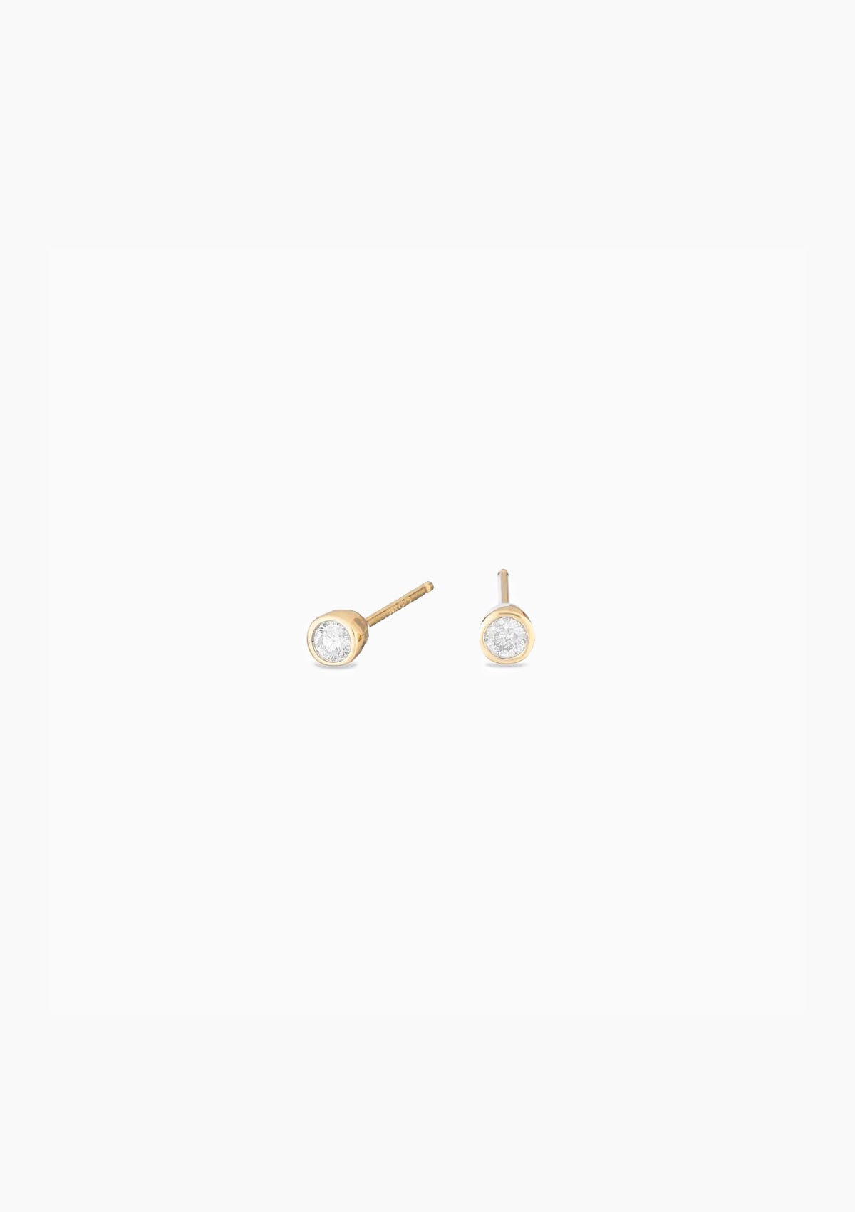 Single Diamond Posts | Yellow Gold