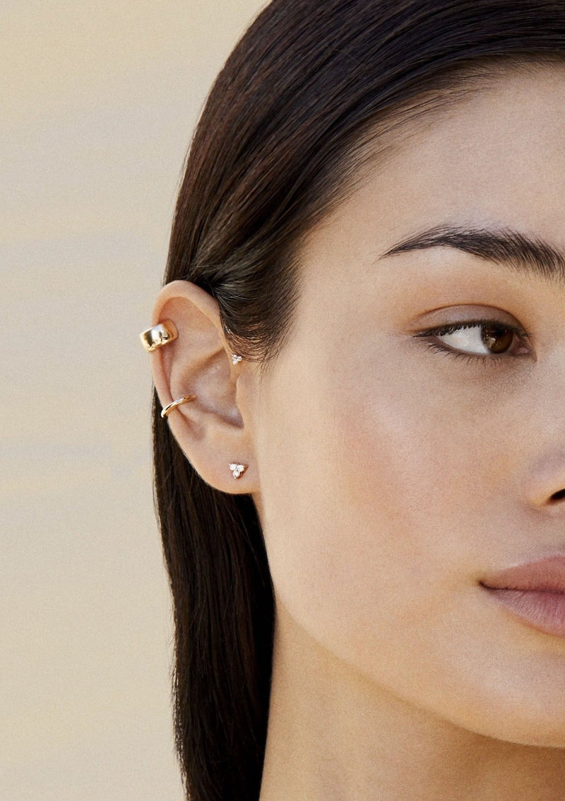 Solid Ear Cuff | Yellow Gold
