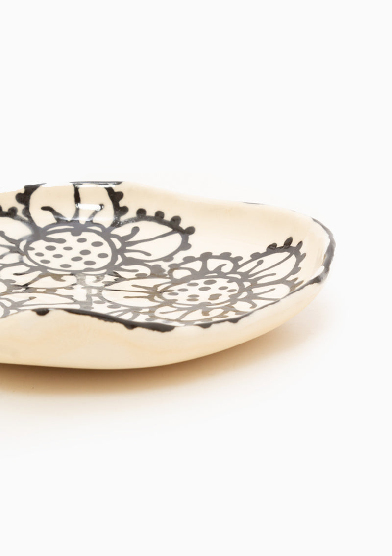Handmade Lace Oval Low Bowl 2