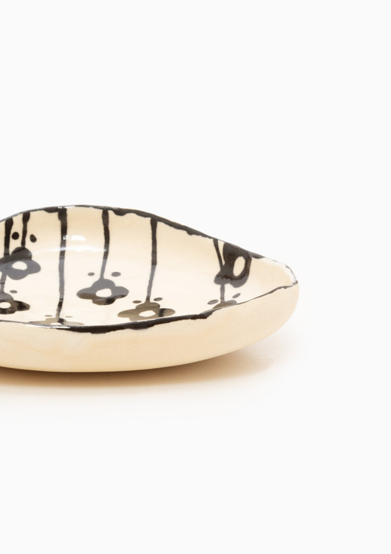Handmade Lace Oval Low Bowl 8