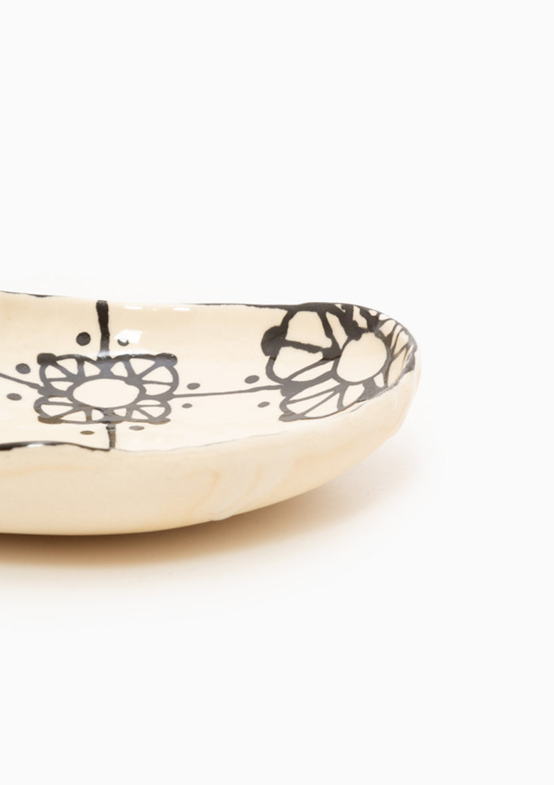 Handmade Lace Oval Low Bowl 7