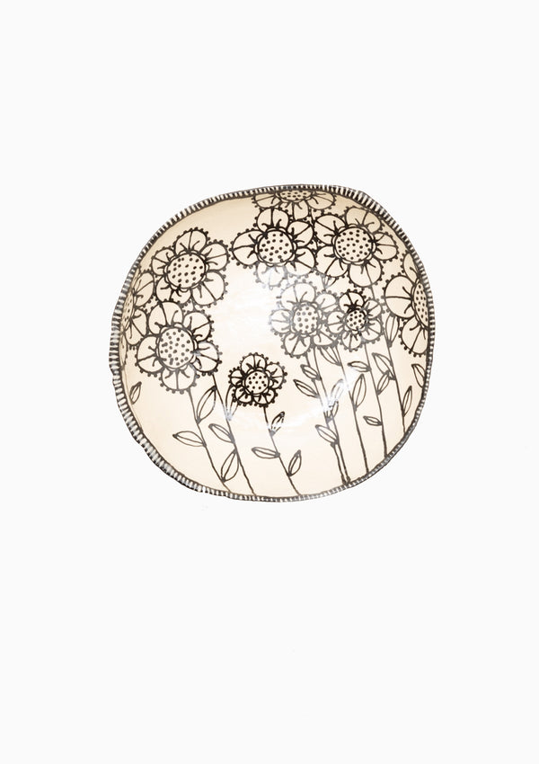 Handmade Lace Painted Serving Bowl 1