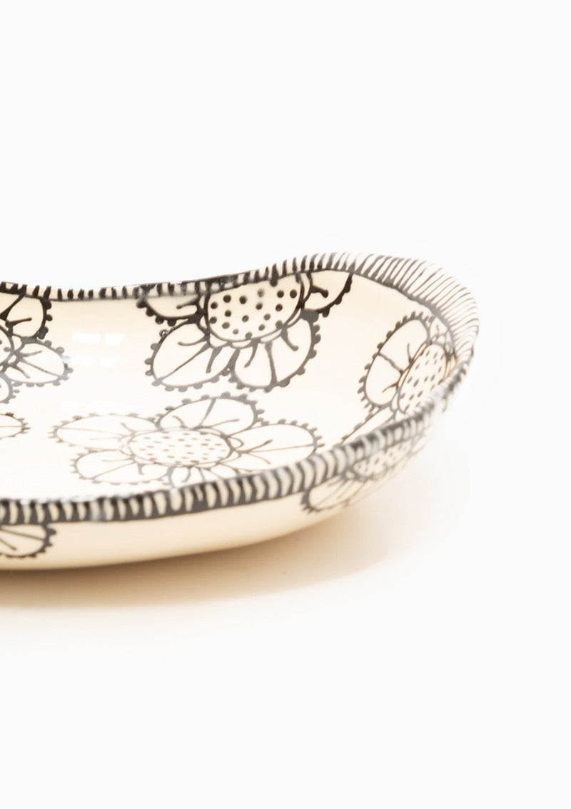 Handmade Lace Painted Serving Bowl 2