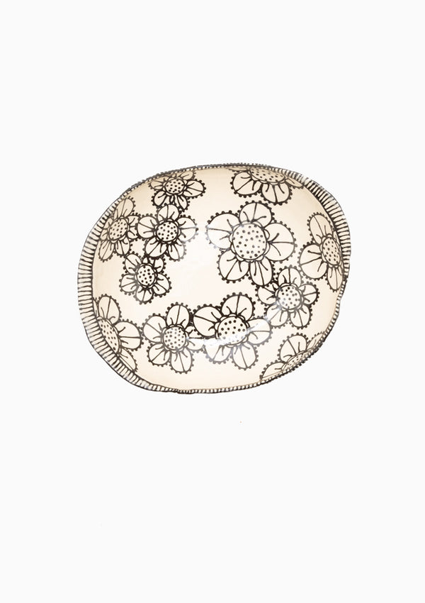 Handmade Lace Painted Serving Bowl 2