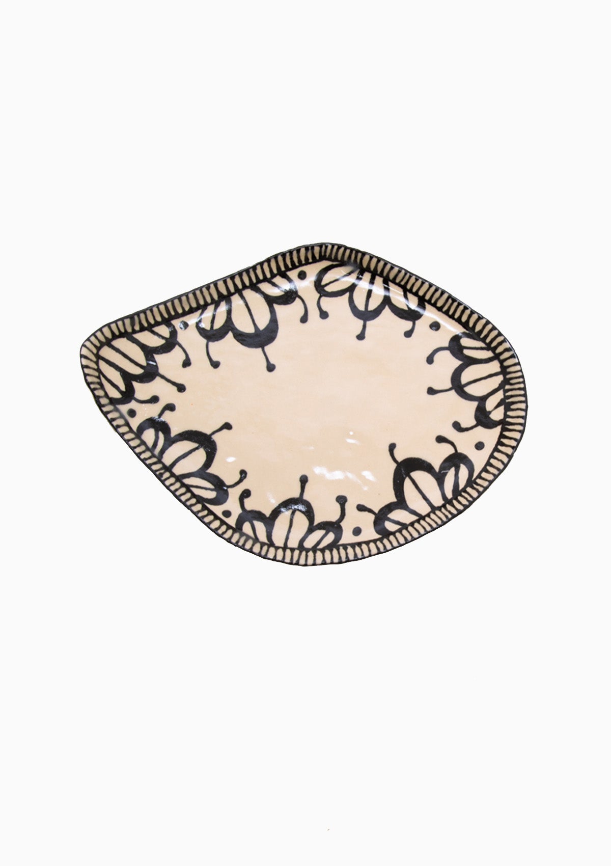 Handmade Lace Painted Serving Dish 6