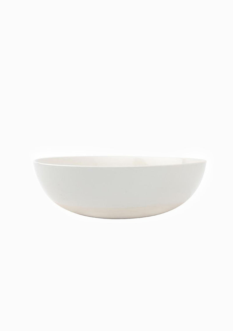 Shell Bisque Round Serving Bowl | White