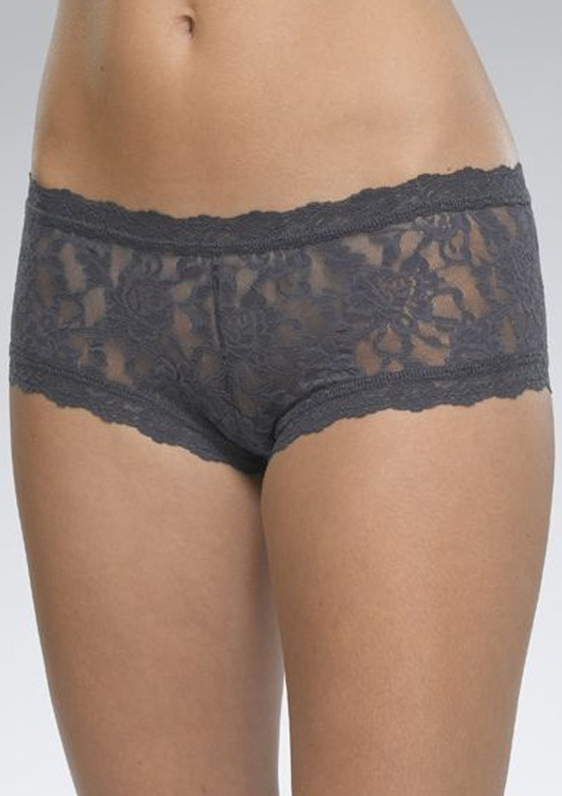 Signature Lace Boyshort | Granite