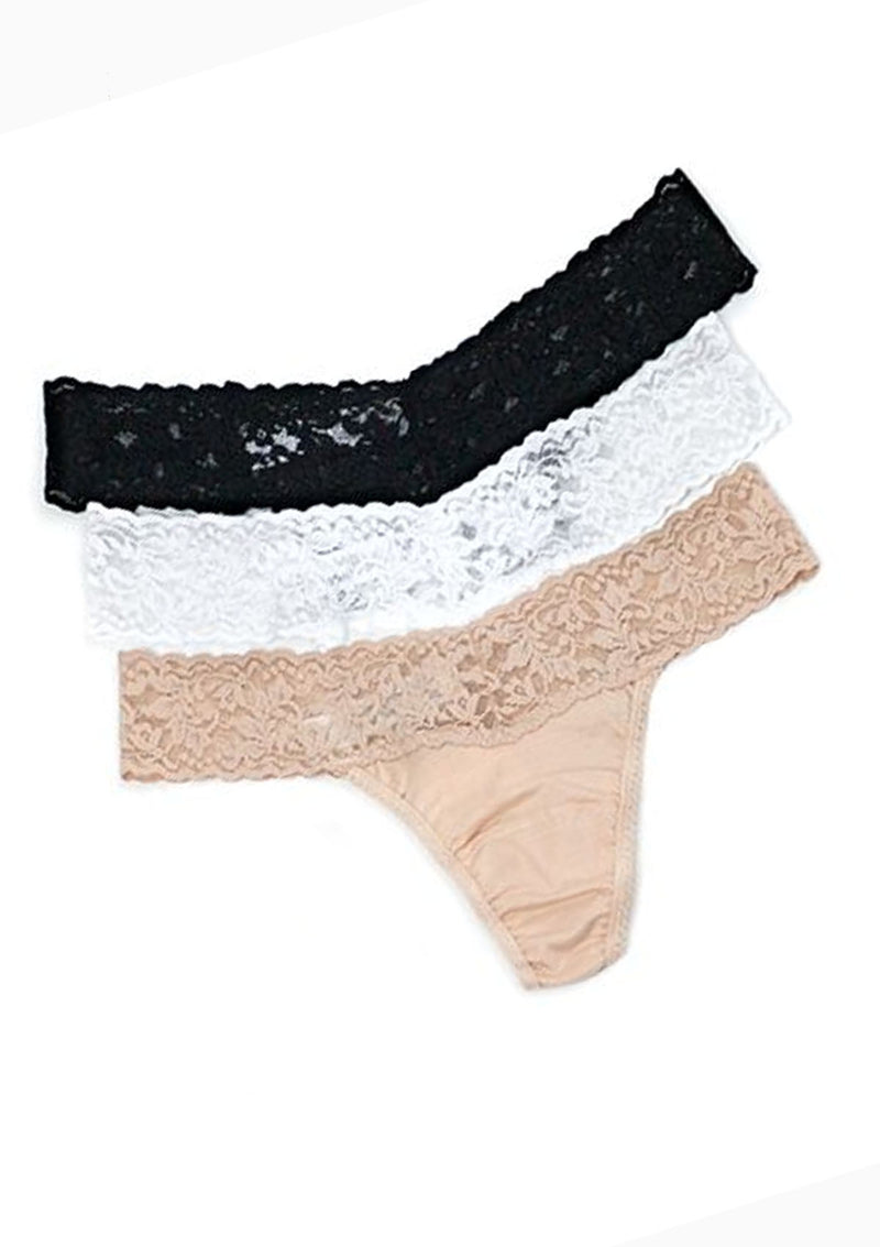3 Pack, Low Rise Thong