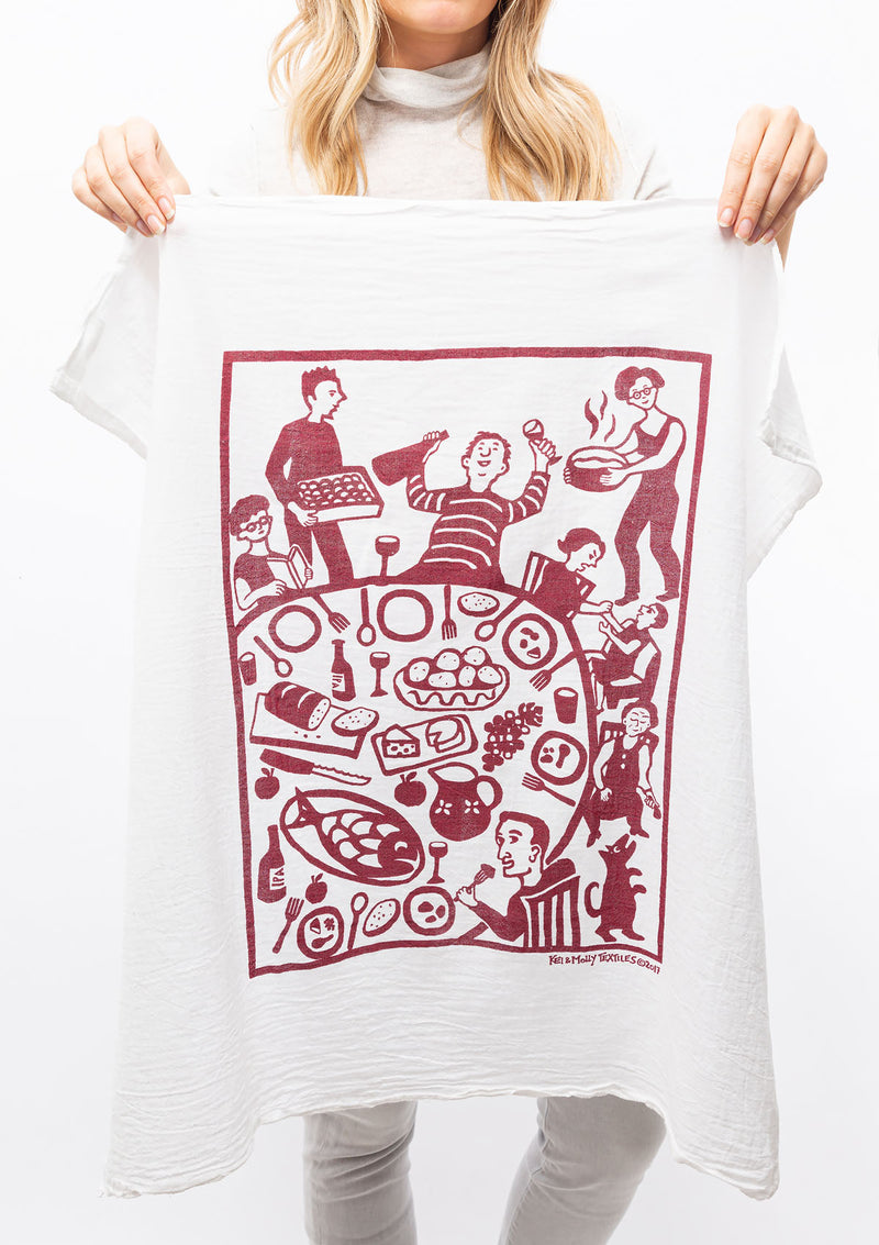 Flour Sack Dish Towel | Dinner