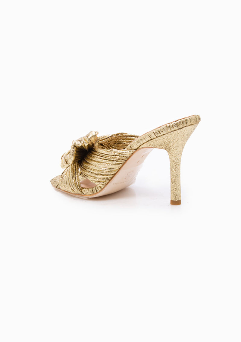 Claudia Pleated Bow Mule | Oro