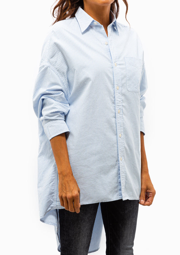 Convertible Buttondown Shirt | Blue Shirt