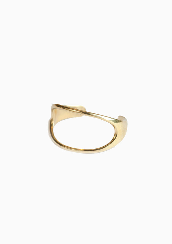 Open Oval Statement Cuff | Gold Plated Brass