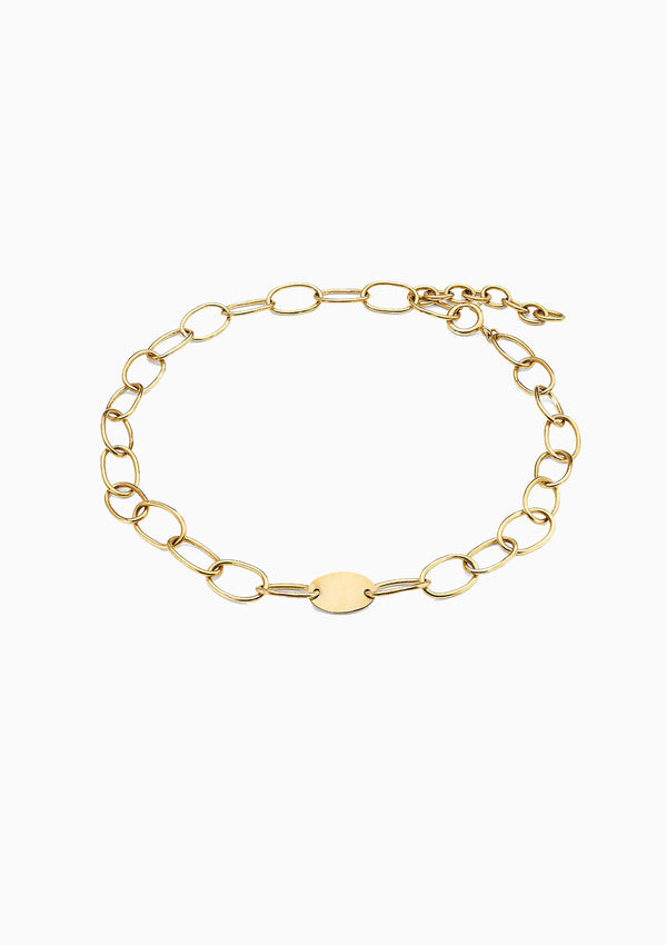 Sahani Chain Link Necklace | Gold Plated Brass