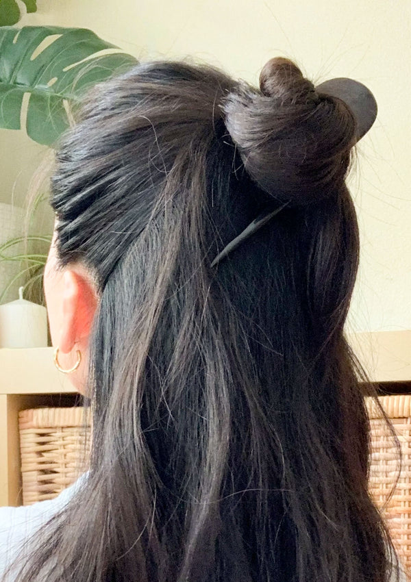 Mini Sana Horn Hair Pin | Black