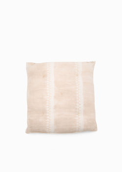 Tufted Chair Cushion, Taupe Batik | 16" x 16"
