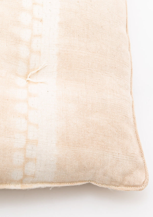 Tufted Chair Cushion, Taupe Batik | 16" x 16"