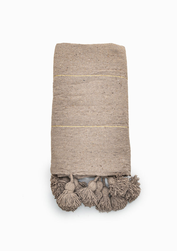 Moroccan Blanket, Camel | 78" x 58"