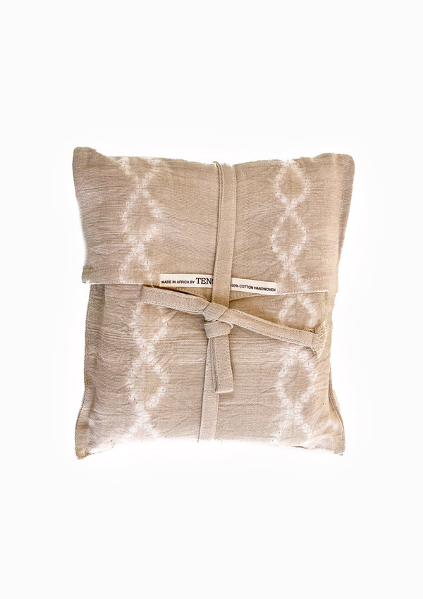 Fringed Throw With Pouch, Taupe Batik, 40" x 71"