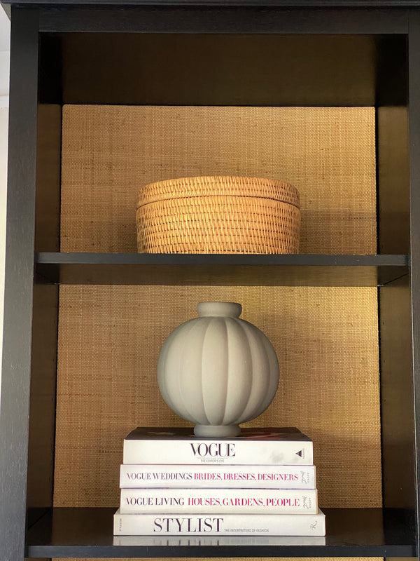 Ceramic Balloon Vase, Sanded Grey | 2.5"/9" x 10"