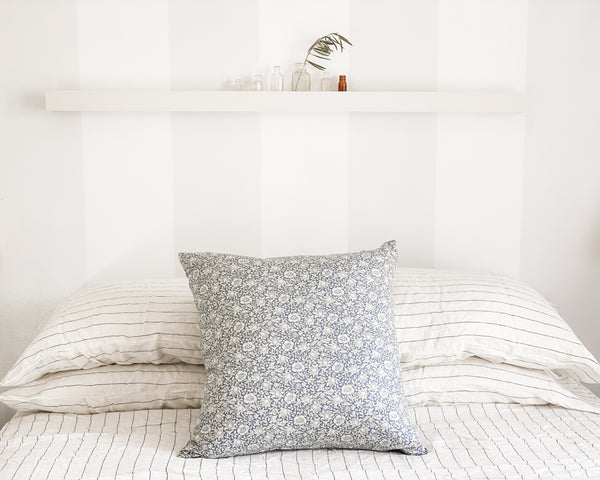 Linen Duvet Cover Queen | Pencil Stripe