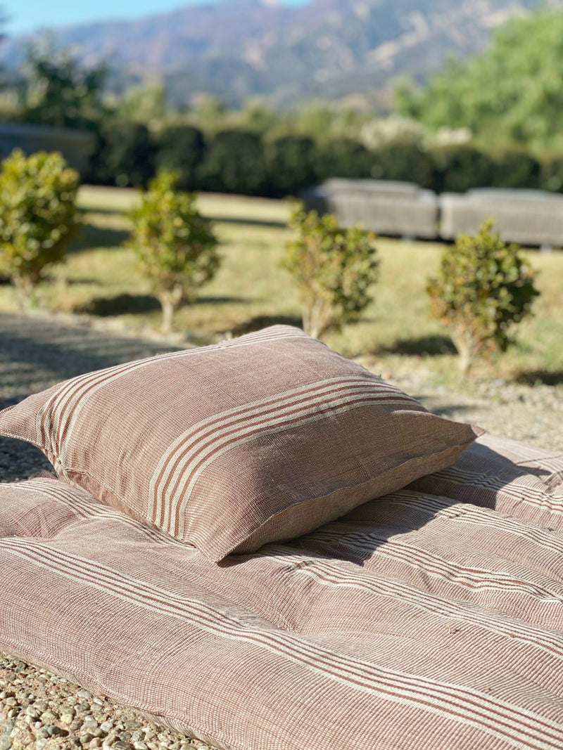 Cushion, Brown Stripe | 12" x 20"