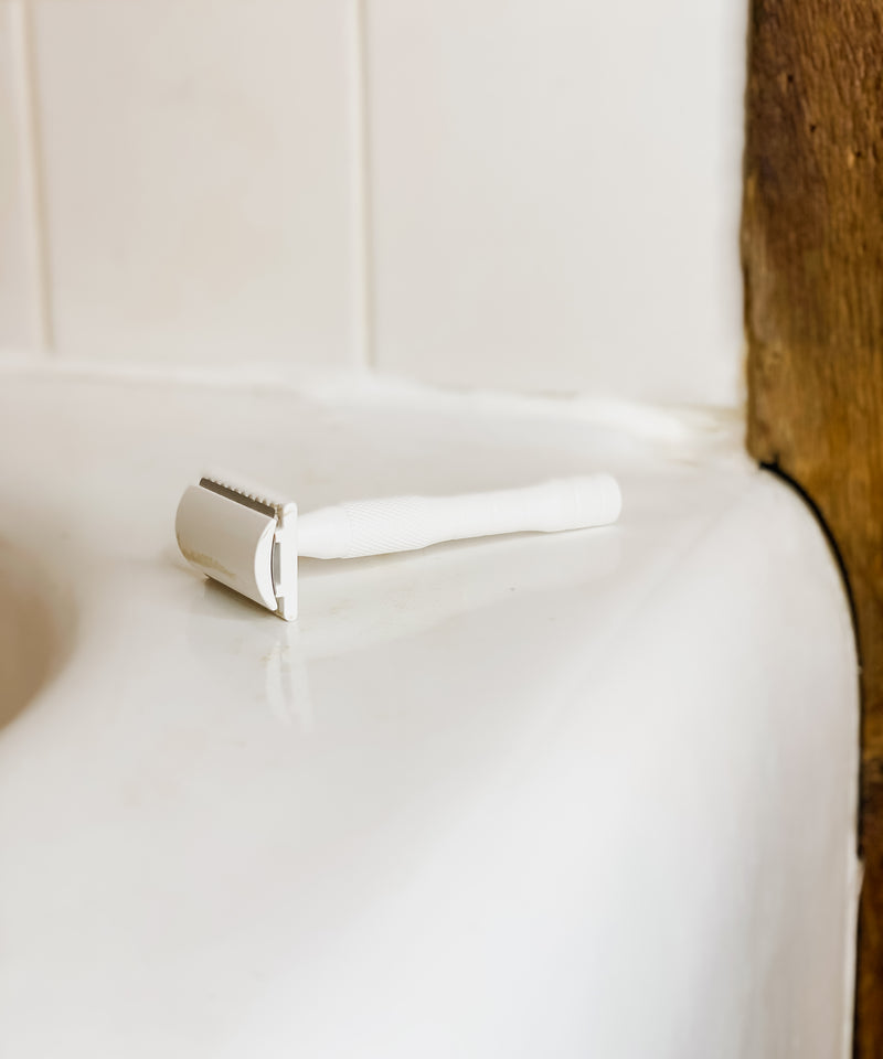 Solid Brass Safety Razor | Cream
