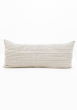 Long Cushion, Natural/Navy Stripe | 14" x 32"