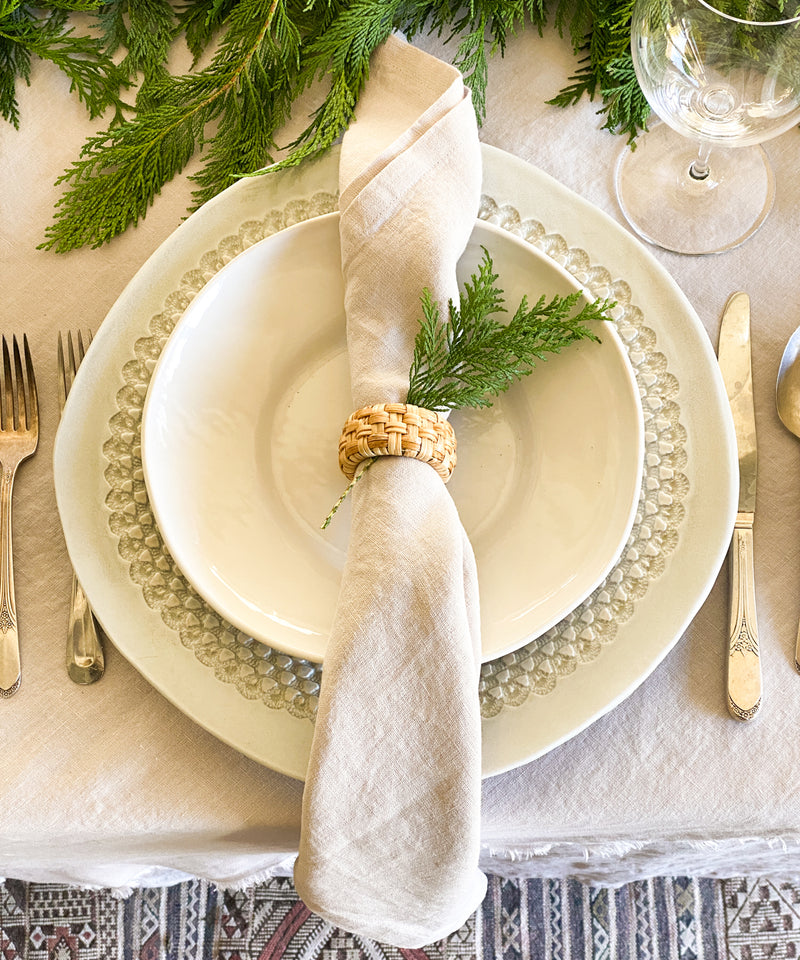 Silver 100% Stone Washed Linen Napkin | Set Of 4