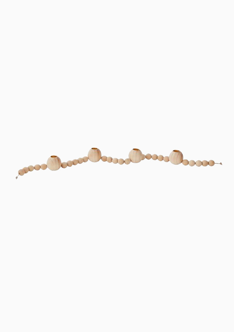 Wooden Bead Candleholder