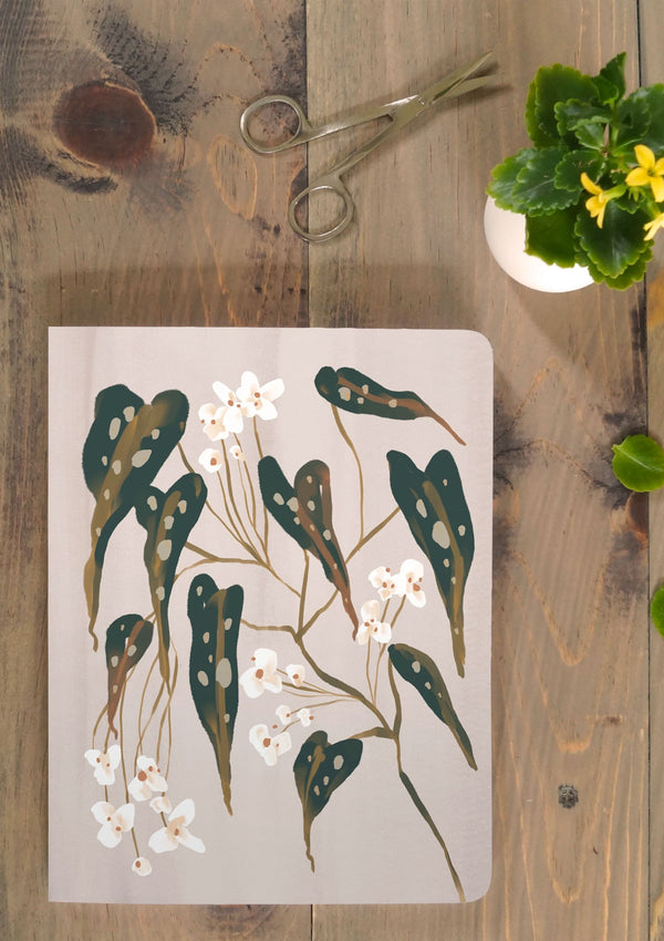 Begonia Plant Medium Layflat Notebook